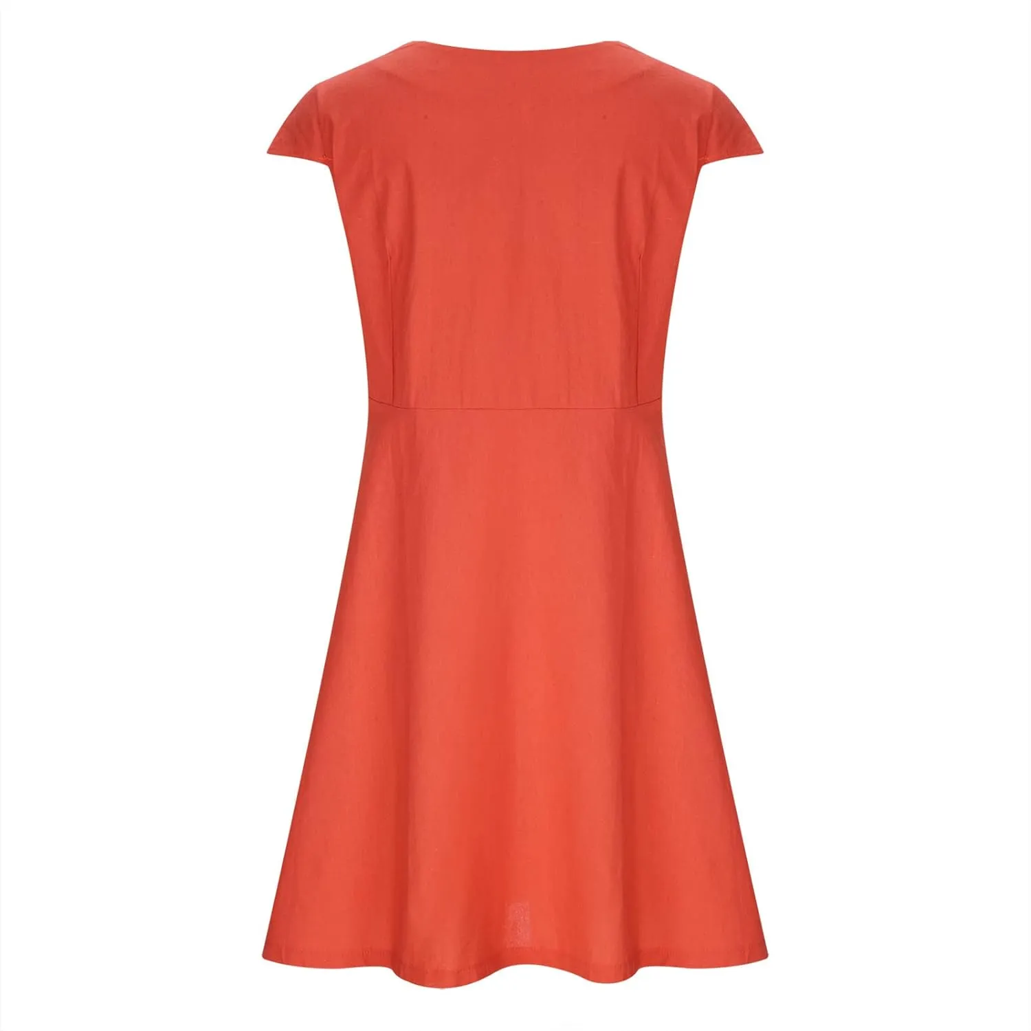 Womens Cotton and Linen Sundresses Casual Summer Beach Dress Vacation 2024 Crew Neck Short Sleeve T Shirt Dress