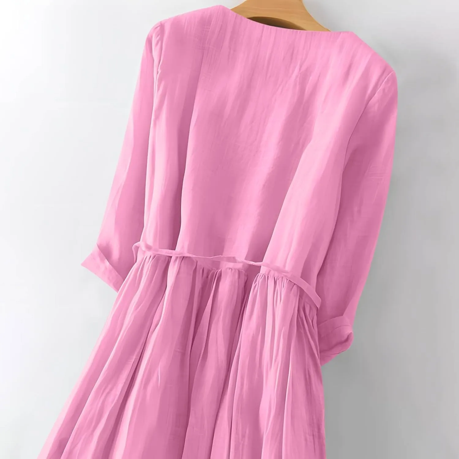 Women's Cotton Linen Casual Dresses 2024 Boho Flowy Dress Flowy Summer Midi Dresses Dressy Ladies Trendy Clothing