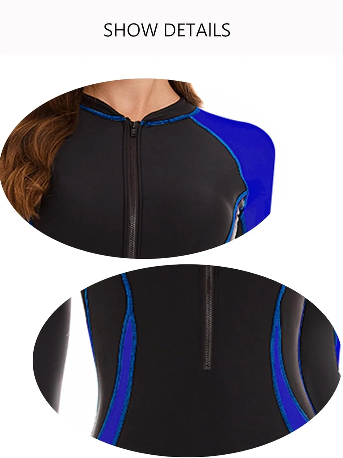 Women's One Piece Long Sleeve Rash Guard Swimsuit UPF 50 Zipper Surfing Swimsuit Bathing Suit with Boyshorts Bottoms