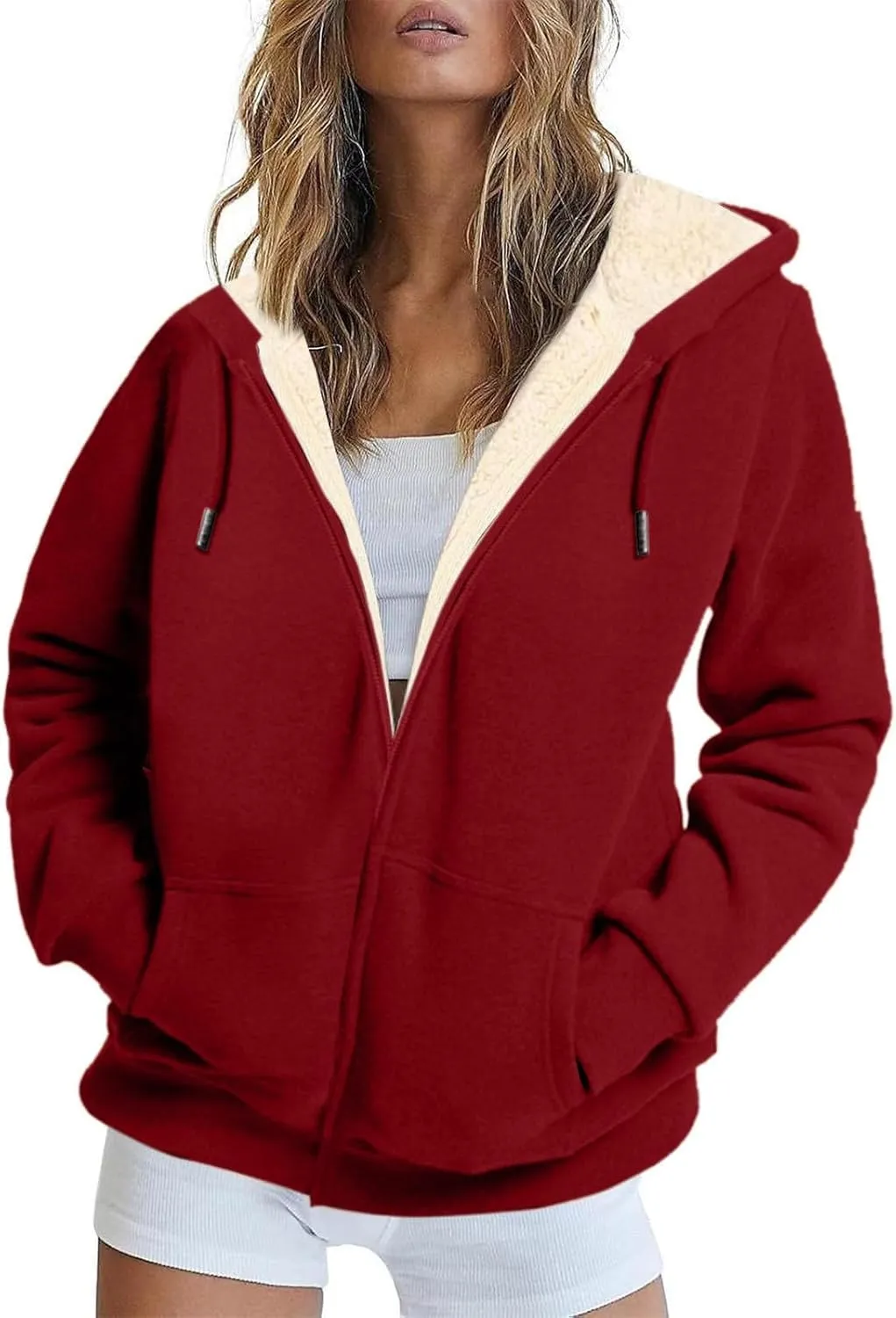 Women's Ski Jacket Winter Snow Coat Fleece Hooded Warm Midi Peacoat Trench Coats Waterproof Warm Winter Snow Coats