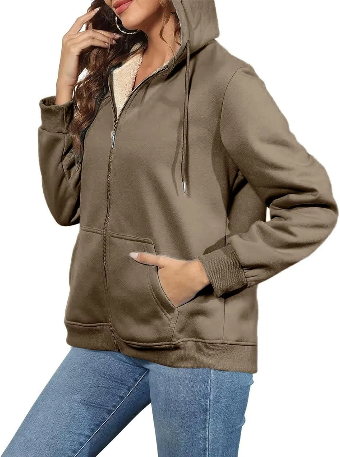 Women's Ski Jacket Winter Snow Coat Fleece Hooded Warm Midi Peacoat Trench Coats Waterproof Warm Winter Snow Coats