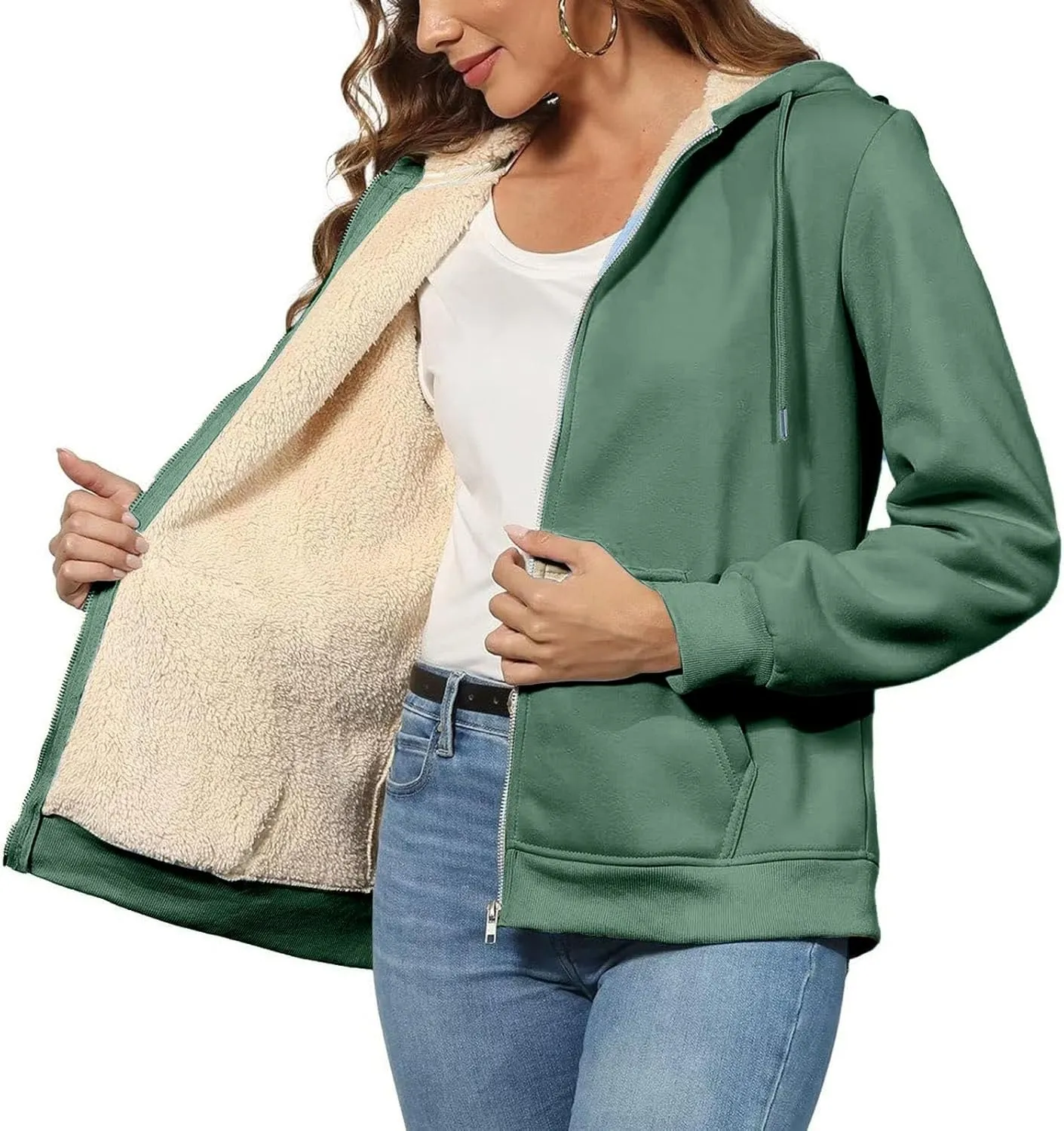 Women's Ski Jacket Winter Snow Coat Fleece Hooded Warm Midi Peacoat Trench Coats Waterproof Warm Winter Snow Coats
