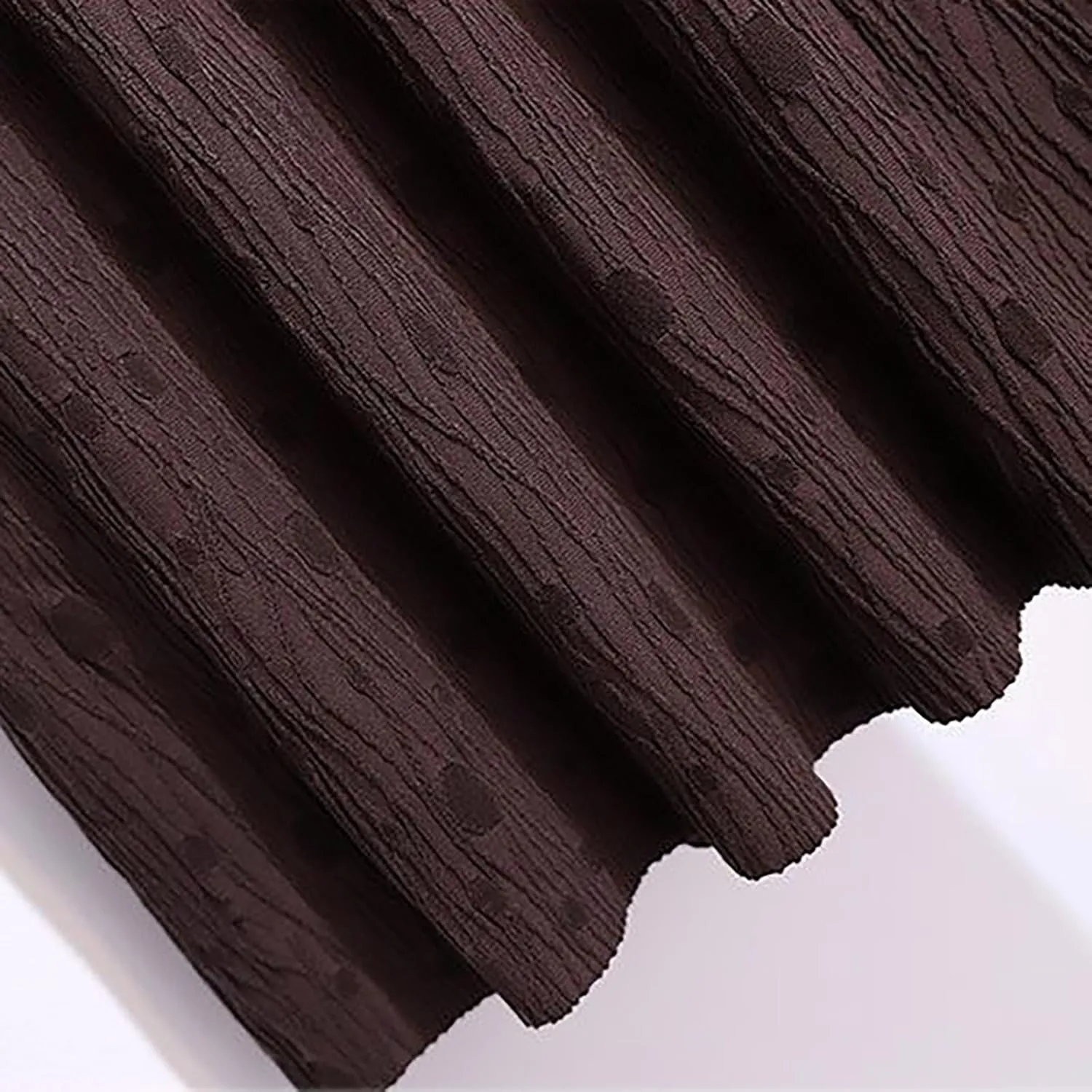 Womens Textured Midi Skirt Casual Loose Fit Flowy Swing A Line Elastic High Waist Long Skirts Summer Beach Outfits