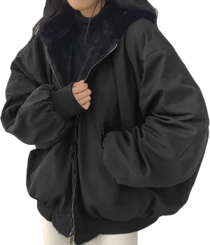 Women's Warm Winter Coats Short Warm Quilted Trench Coat Overcoat Fall Fashion Open Front Coats