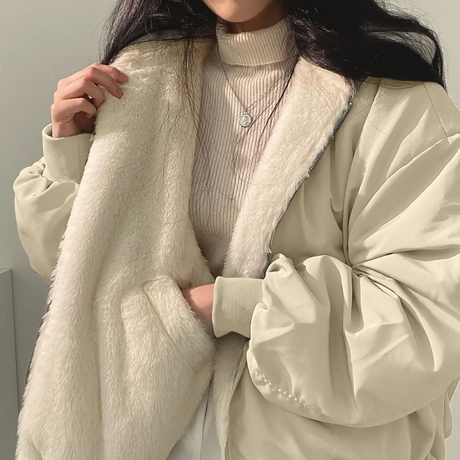 Women's Warm Winter Coats Short Warm Quilted Trench Coat Overcoat Fall Fashion Open Front Coats