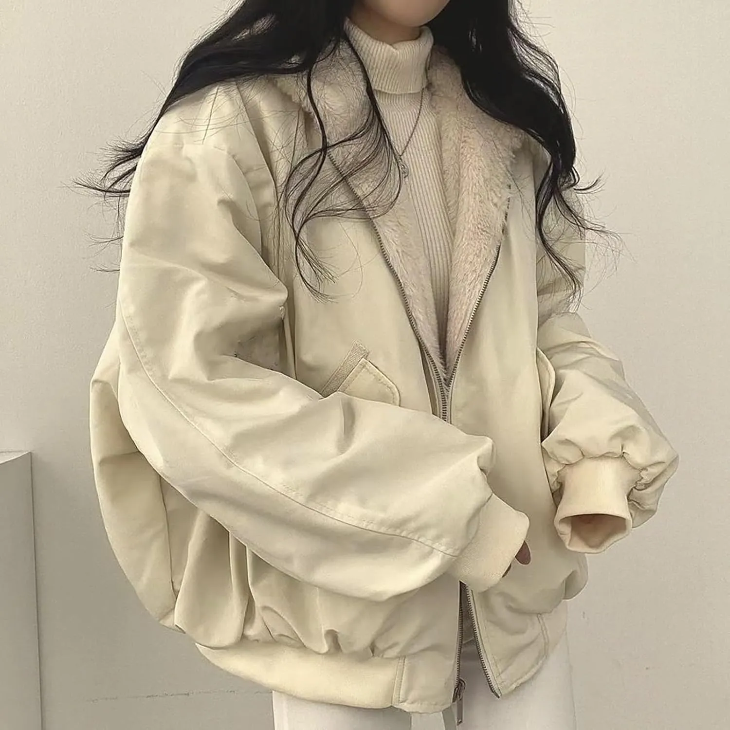 Women's Warm Winter Coats Short Warm Quilted Trench Coat Overcoat Fall Fashion Open Front Coats