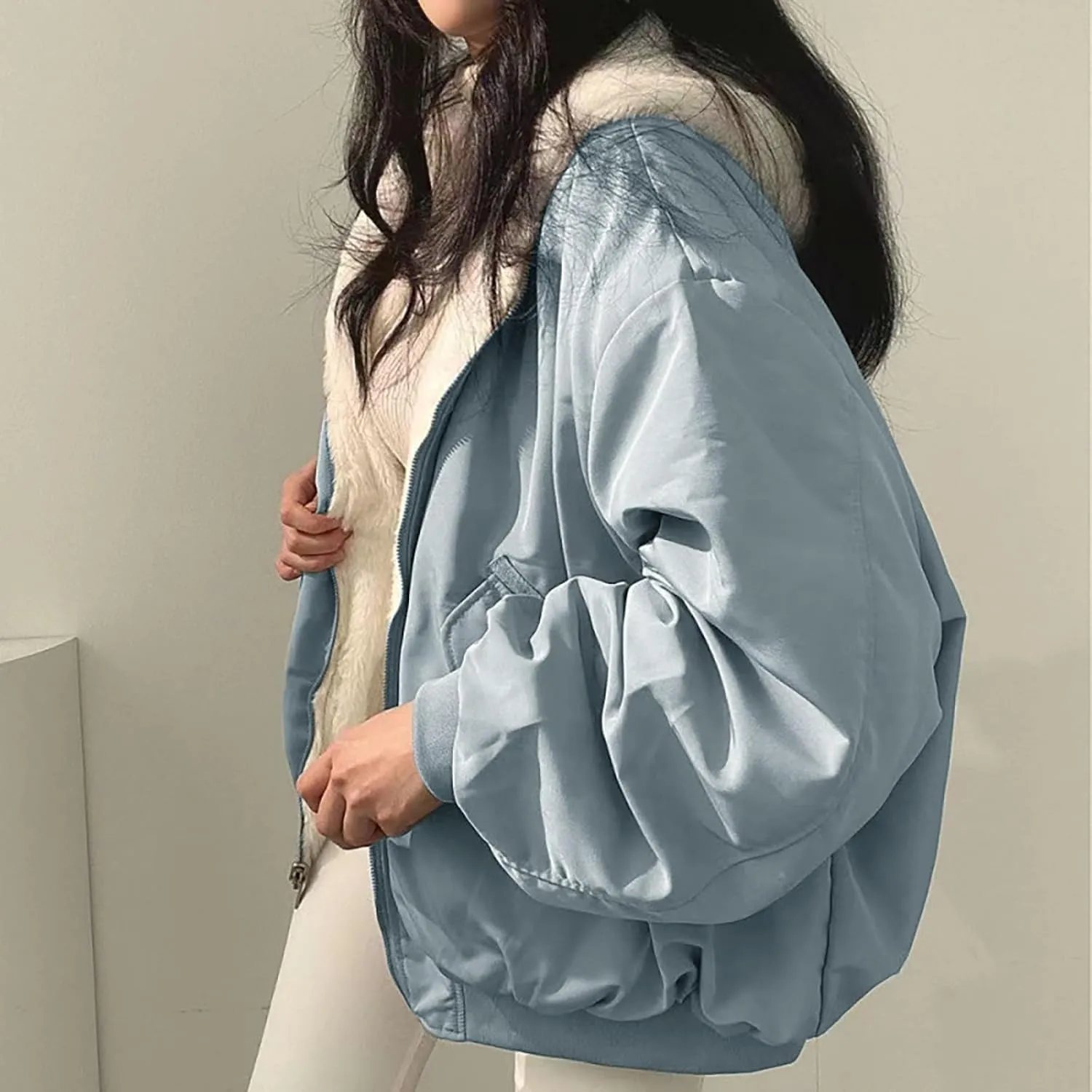 Women's Warm Winter Coats Short Warm Quilted Trench Coat Overcoat Fall Fashion Open Front Coats