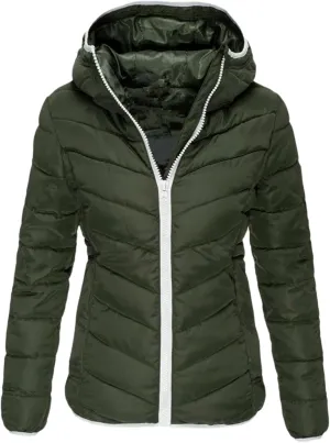Women's Warm Winter Coats Short Warm Quilted Trench Coat Overcoat Fall Fashion Open Front Coats
