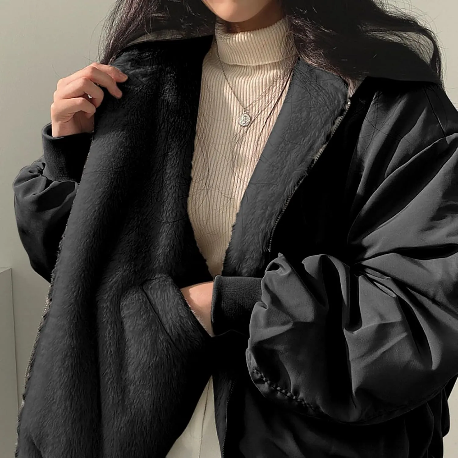 Women's Warm Winter Coats Short Warm Quilted Trench Coat Overcoat Fall Fashion Open Front Coats