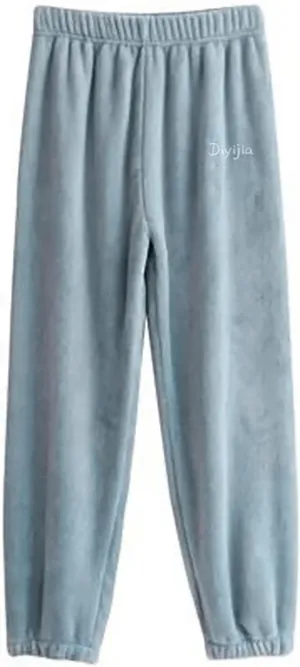 Xiaojmake Women Plus Size Cozy Flannel Pant Fluffy Pajama Pants Fuzzy Fleece Cozy Lounge Pants Winter Warm Cotton Pj Bottoms