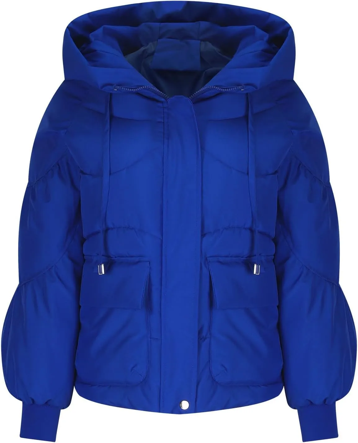 XUNRYAN Women Winter Warm Down Coat Quilted Lightweight Puffer Jackets Hooded Warm Thicken Anoraks Parkas Outwear Clothes