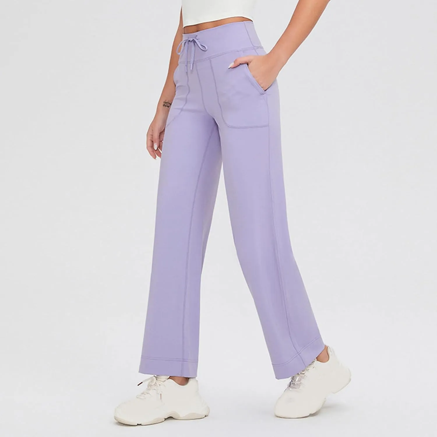Yoga Pants with Side Pockets, Bell Bottoms for Women,Womens Trouser Pants,Womens Leggings High Waisted