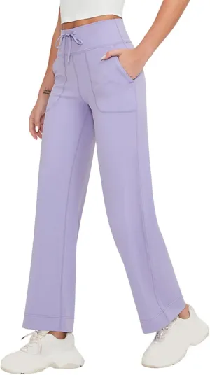 Yoga Pants with Side Pockets, Bell Bottoms for Women,Womens Trouser Pants,Womens Leggings High Waisted