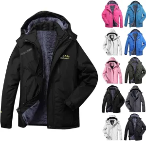 ZYXTIM 3-in-1 Winter Jacket for Women Fleece Lined Warm Waterproof Rain Coat Hooded Softshell Warm Snow Jackets Windbreaker