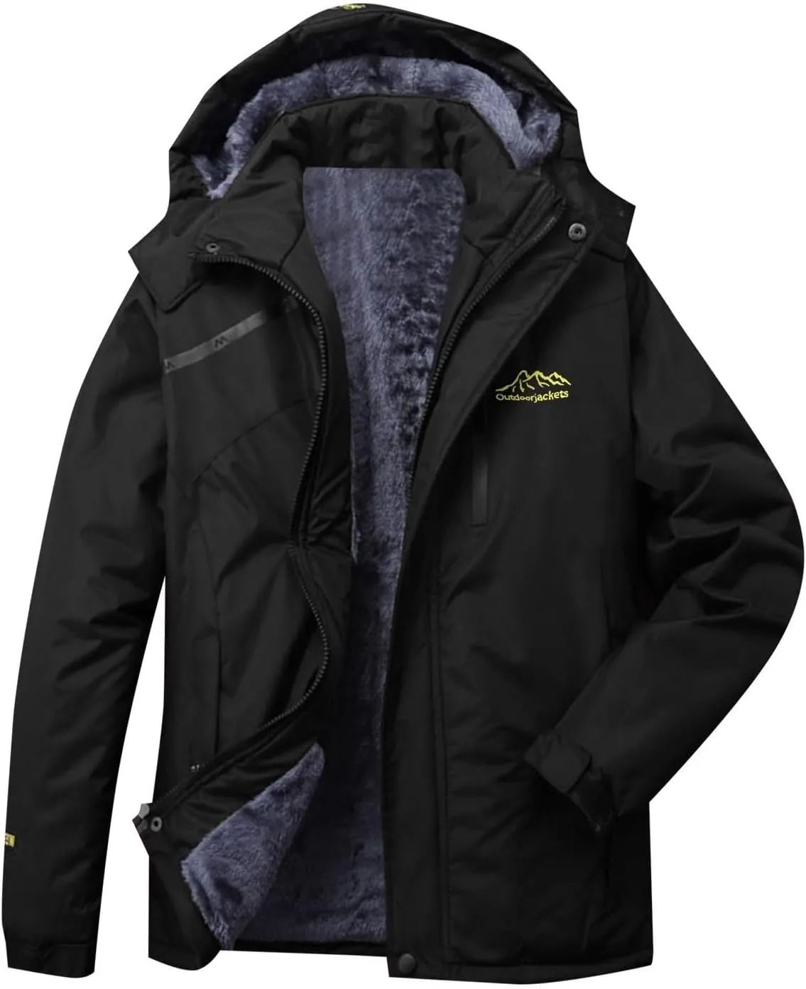 ZYXTIM 3-in-1 Winter Jacket for Women Fleece Lined Warm Waterproof Rain Coat Hooded Softshell Warm Snow Jackets Windbreaker
